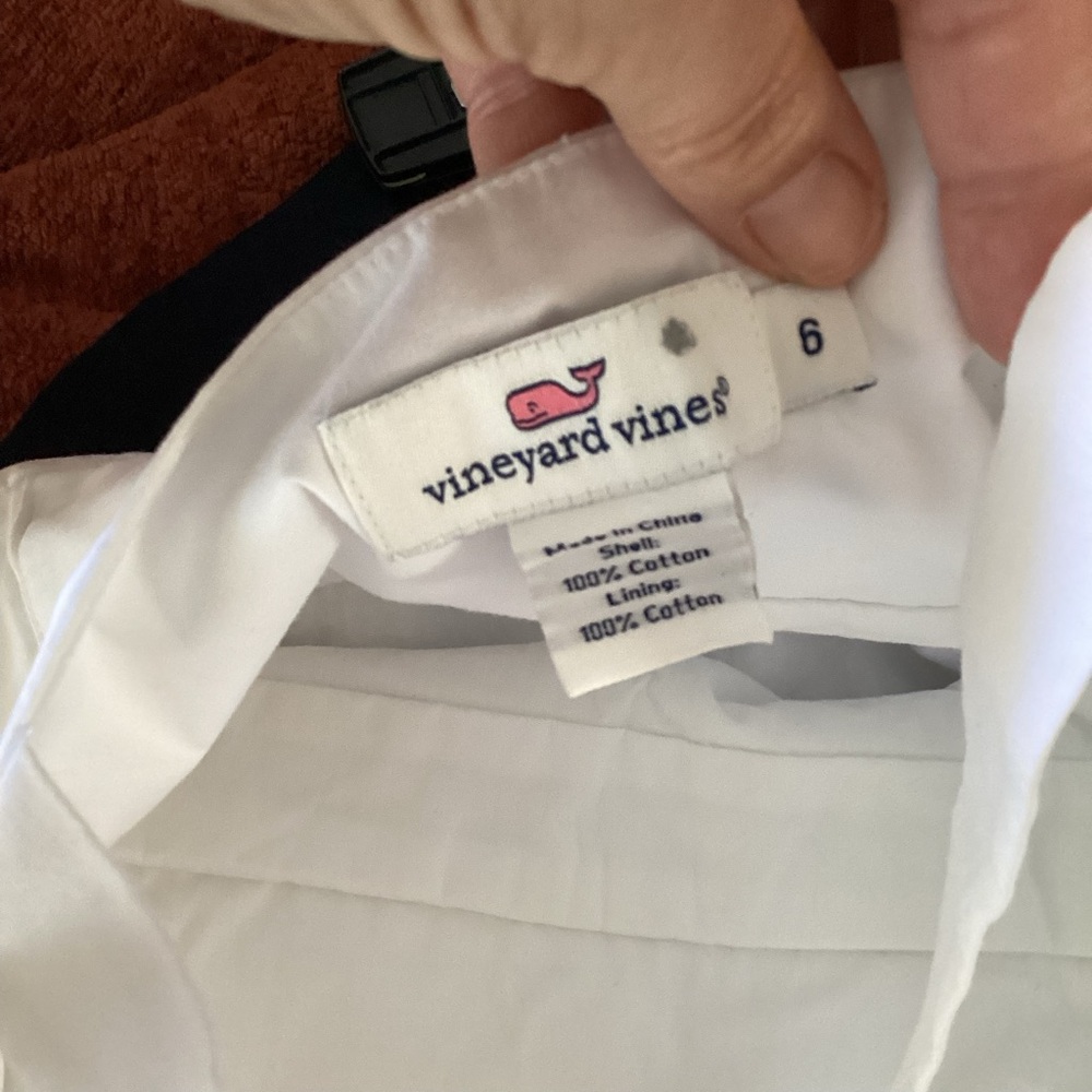 Vinyard Vines Beachy Embroidered White Dress Romantic Feminine - Picture 7 of 11